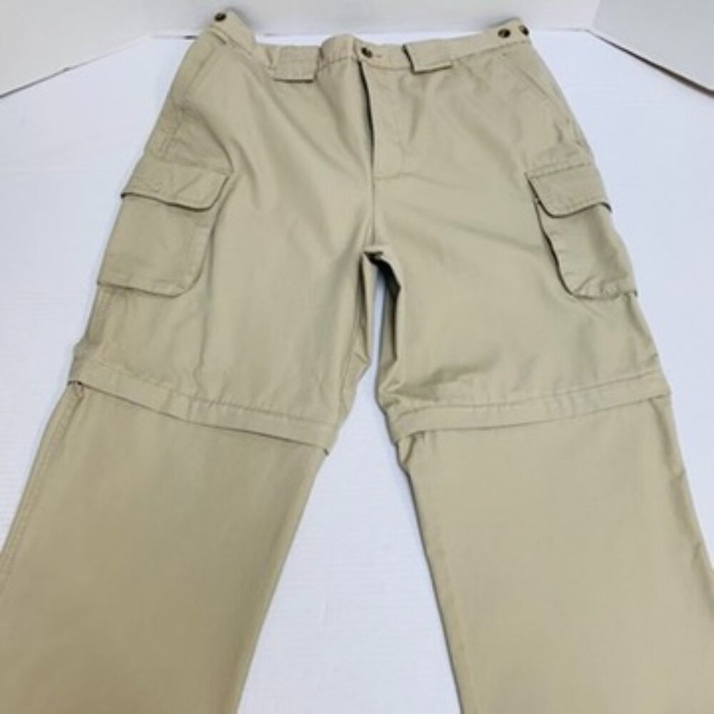 Travelsmith Convertible Cargo Pants Mens Size 36 Khaki Hiking